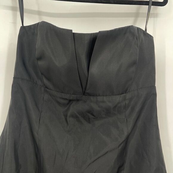 Vera Wang Maids Black Hutch Slim Spaghetti Strap Bow-Back Midi Dress Size 12 - Picture 2 of 10